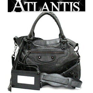Balenciaga The Town Handbag Leather Bag Gray